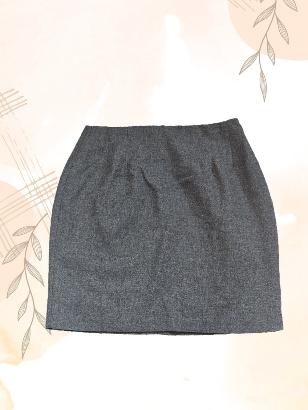 Vintage 80s Smart Parts Gray Mini Pencil Skirt – Made in USA – Size 7 🩶